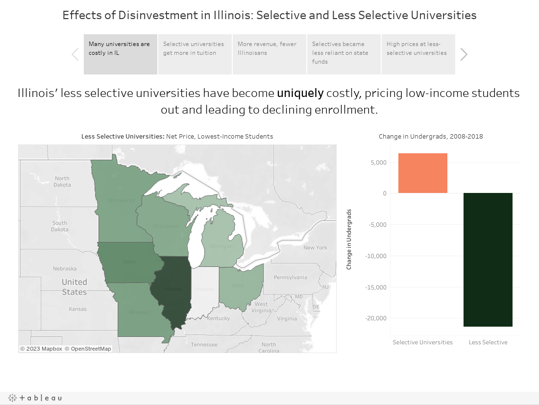 Effects of Disinvestment in Illinois: Selective and Less Selective Universities 